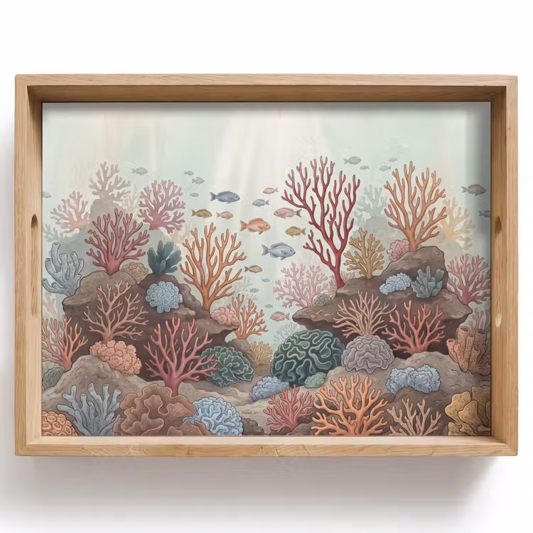 Dienblad - Onderwater - Koraal - Vis - Natuur — 1