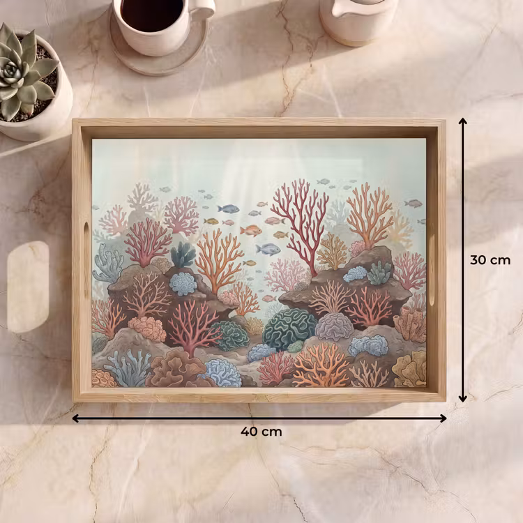 Dienblad - Onderwater - Koraal - Vis - Natuur — 9