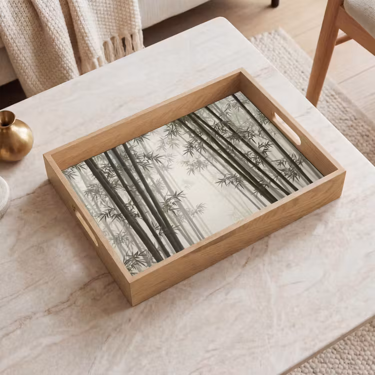 Dienblad - Bamboe - Bos - Mist - Natuur — 2