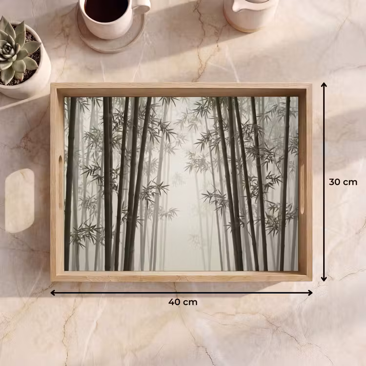 Dienblad - Bamboe - Bos - Mist - Natuur — 9
