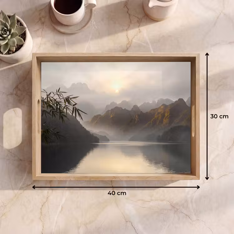 Dienblad - Bergen - Water - Mist - Natuur - Landschap — 9