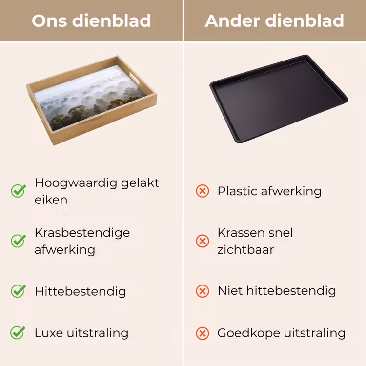 Dienblad - Natuur - Mist - Bos - Ochtend - Goud — 3