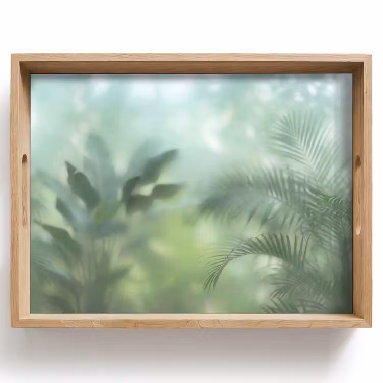 Dienblad - Natuur - Vervaagd - Groen - Abstract - Modern — 1