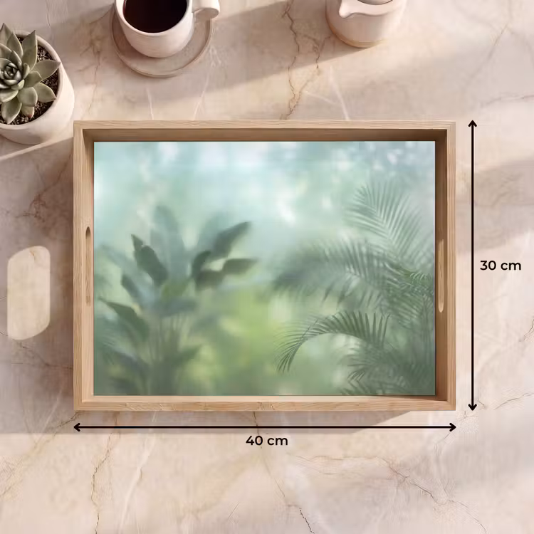 Dienblad - Natuur - Vervaagd - Groen - Abstract - Modern — 9