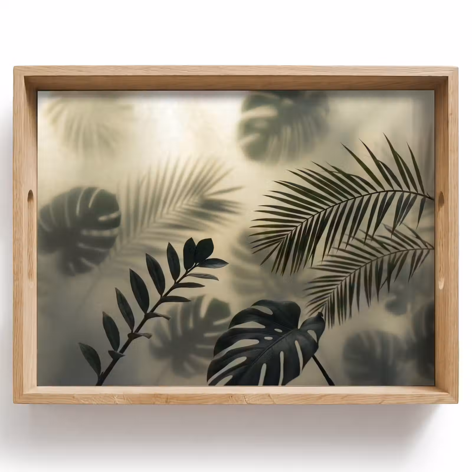 Dienblad - Planten - Bladeren - Schaduwen - Groen - Modern — 1