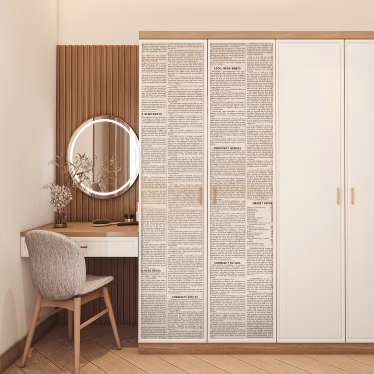 Deursticker - Krant - Nieuws - Historisch - Vintage - Beige — 5