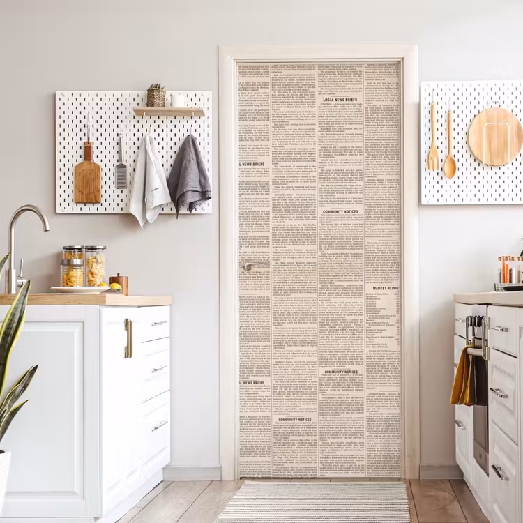 Deursticker - Krant - Nieuws - Historisch - Vintage - Beige — 7
