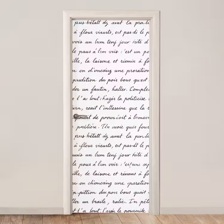 Deursticker - Tekst - Handschrift - Klassiek - ZwartWit — 1