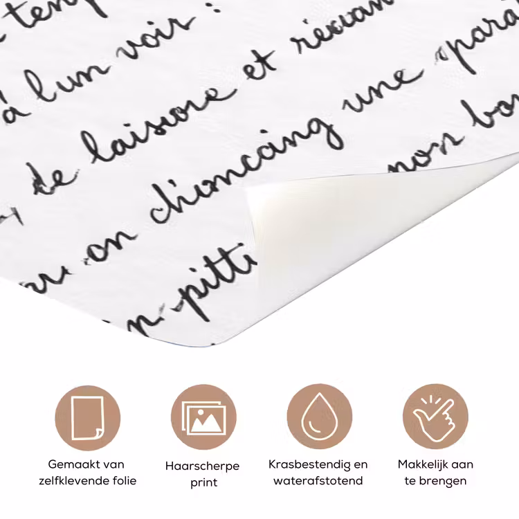 Deursticker - Tekst - Handschrift - Klassiek - ZwartWit — 3