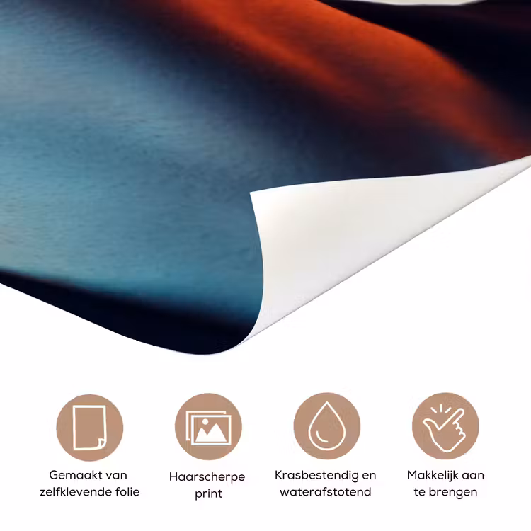 Deursticker - Vrouw - Oranje - Abstract - Modern - Kleurrijk — 3