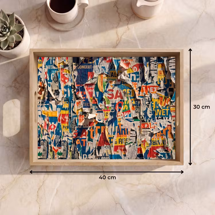 Dienblad - Abstract - Gelaagd papier - Urban - Modern - Kleurrijk — 9