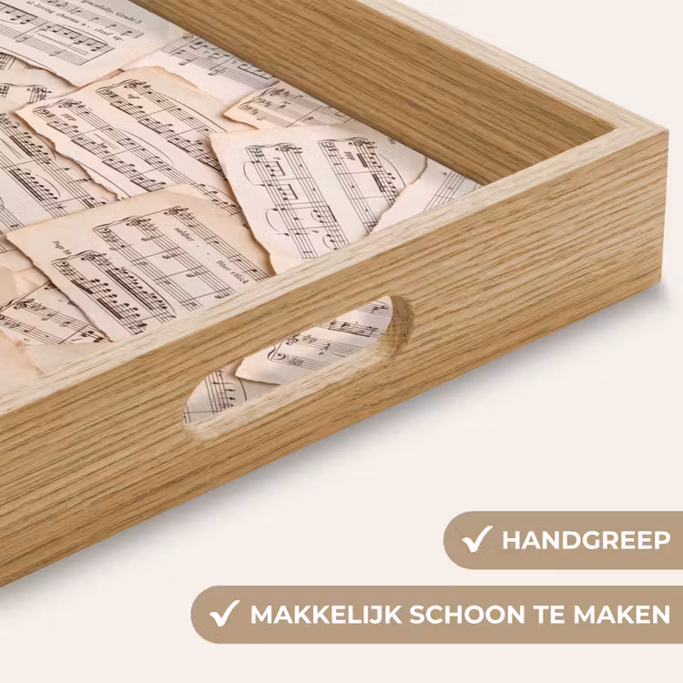 Dienblad - Bladmuziek - Oud - Noten - Vintage - Beige — 5