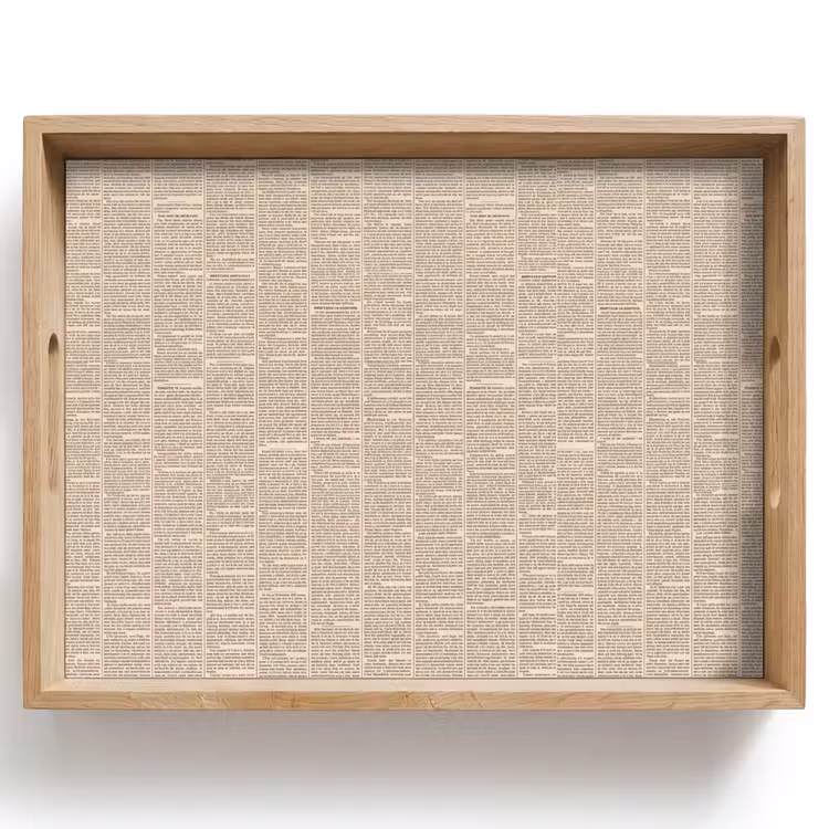 Dienblad - Krant - Nieuws - Historisch - Vintage - Beige — 1