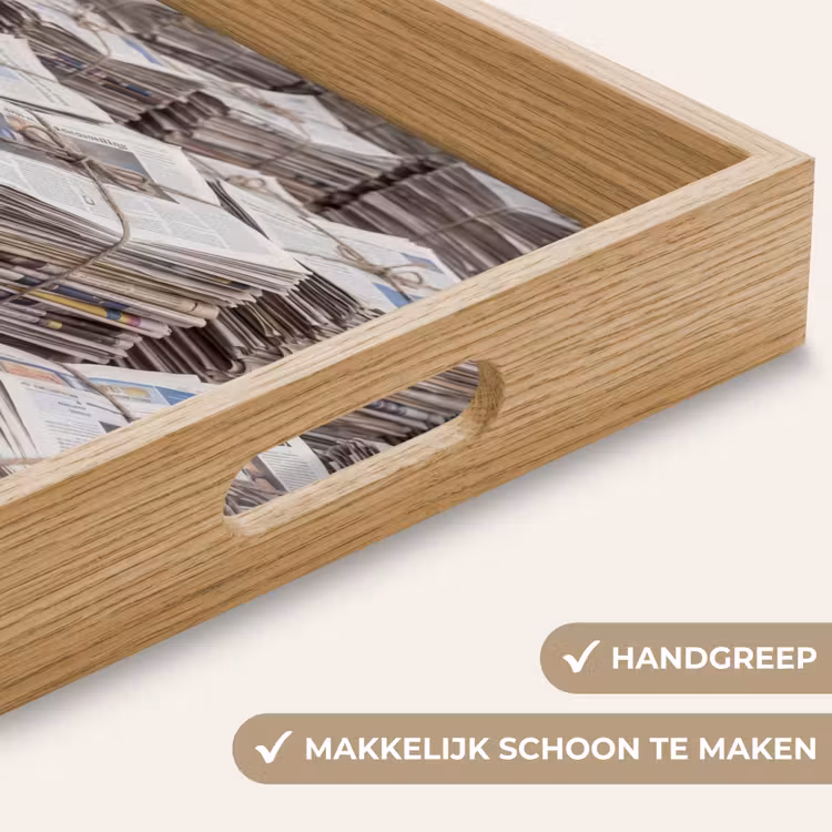 Dienblad - Kranten - Stapels - Touw - Informatie - Vintage — 5