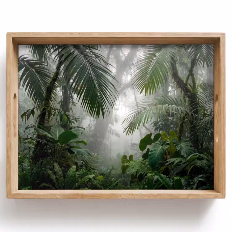 Dienblad - Natuur - Jungle - Mist - Tropisch - Groen — 1
