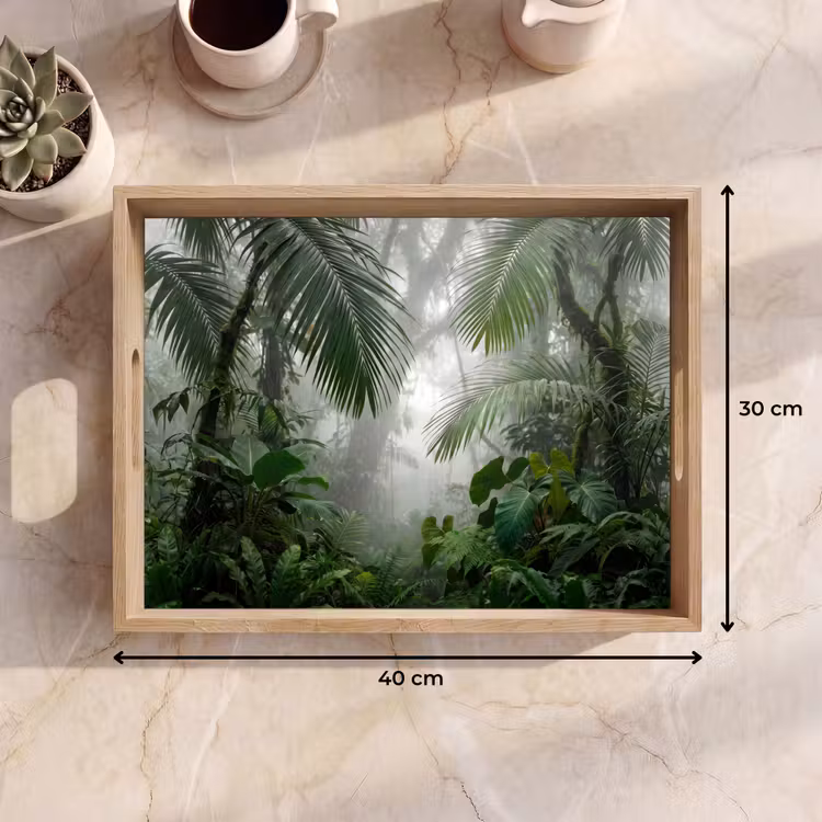 Dienblad - Natuur - Jungle - Mist - Tropisch - Groen — 9