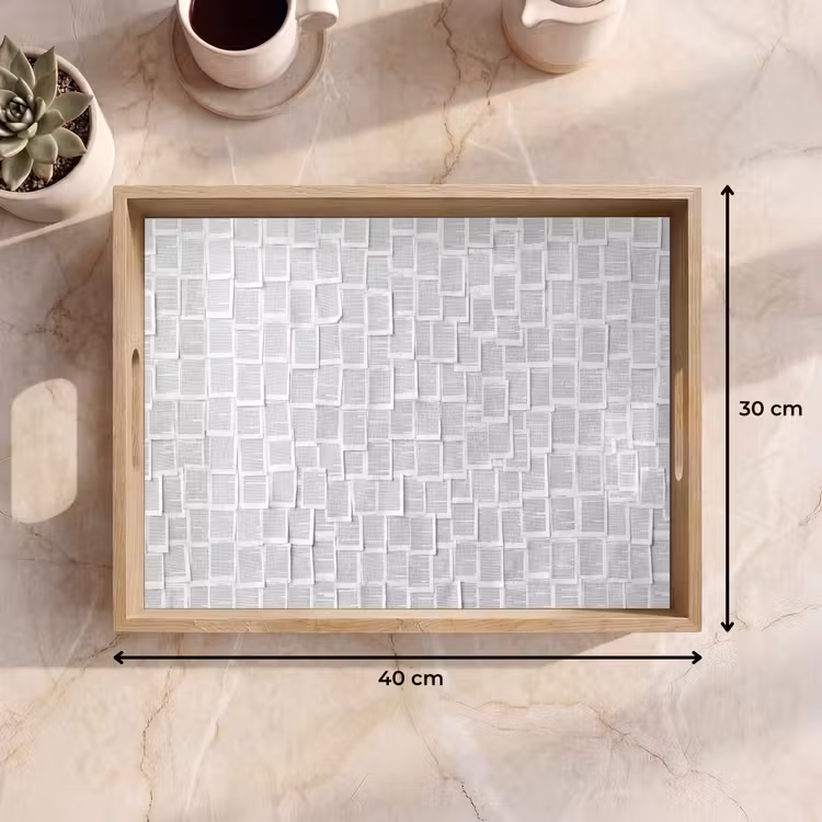 Dienblad - Papier - Overlappend - Textuur - Modern - Wit — 9