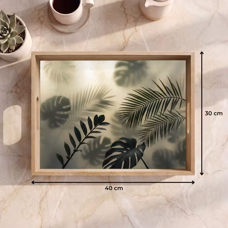 Dienblad - Planten - Bladeren - Schaduwen - Groen - Modern — 9