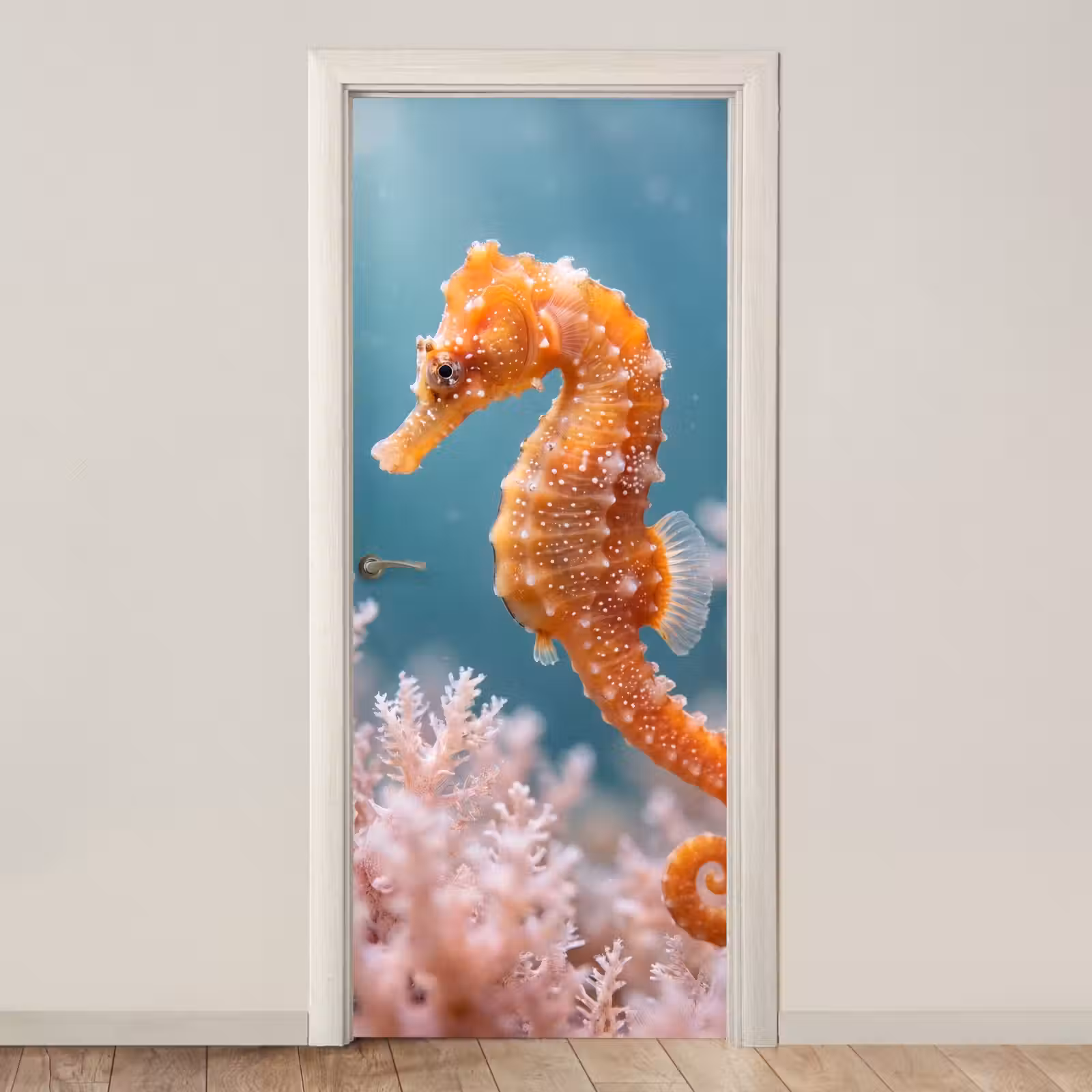 Deursticker - Vis - Koraal - Oceaan - Macro - Oranje — 1
