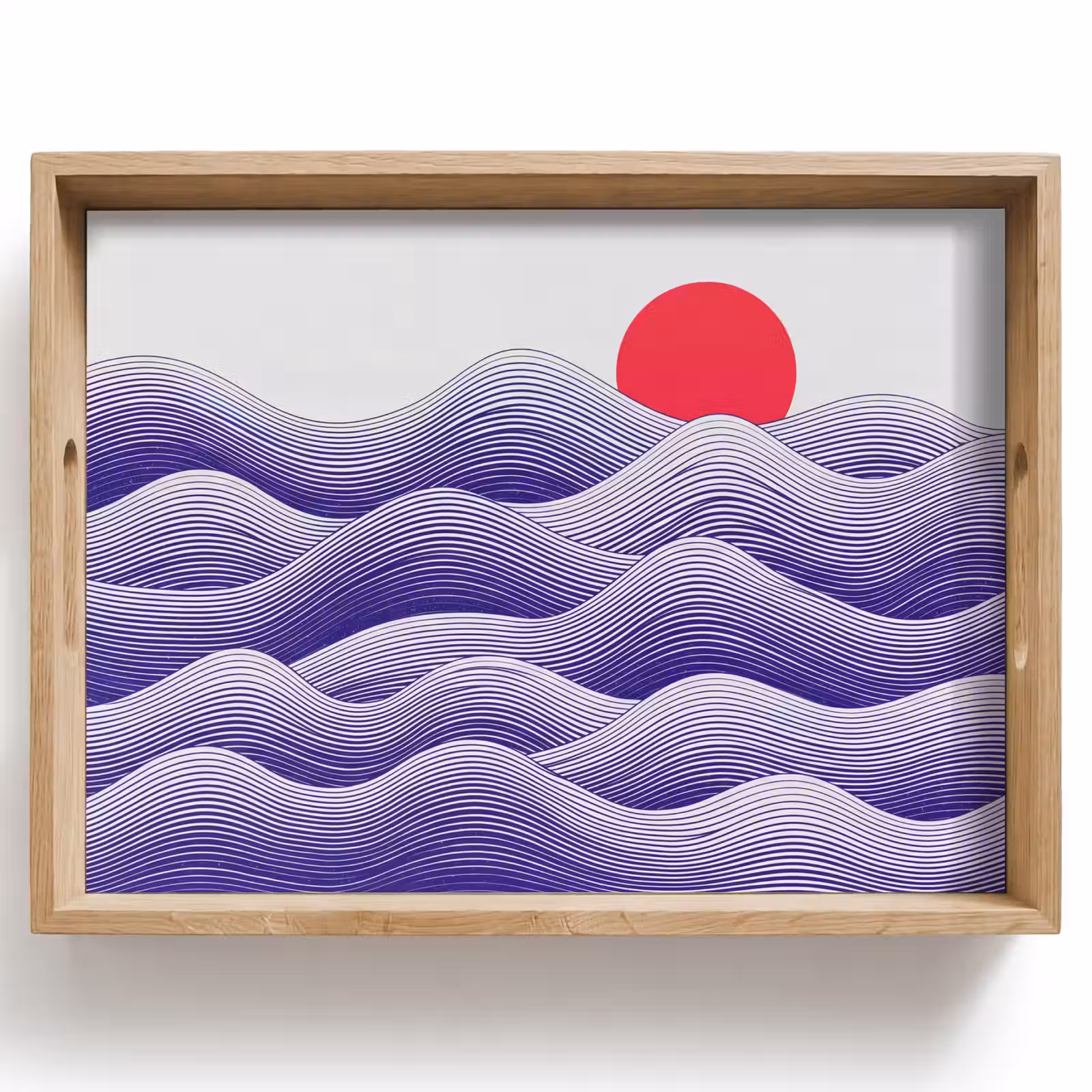 Dienblad - Golven - Zon - Natuur - Abstract - Rood — 1