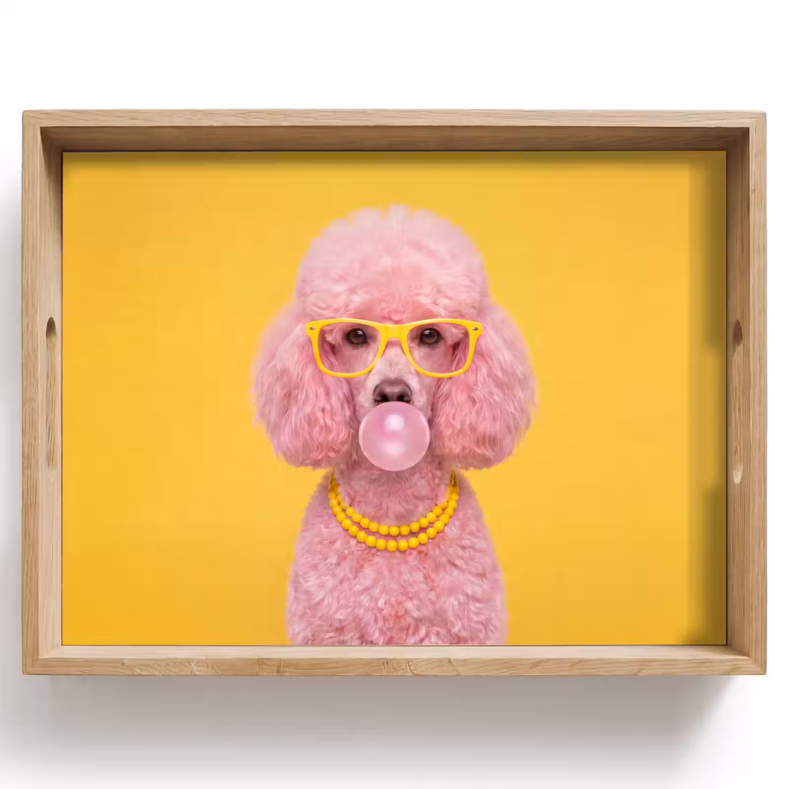 Dienblad - Hond - Kauwgum - Dieren - Modern - Roze — 1