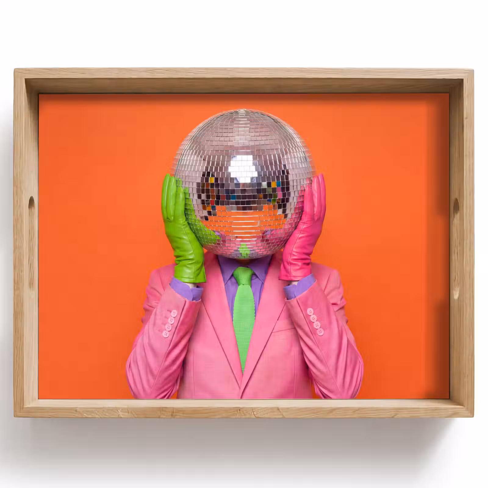 Dienblad - Kunst - Disco bal - Kleurrijk - Modern - Studio — 1