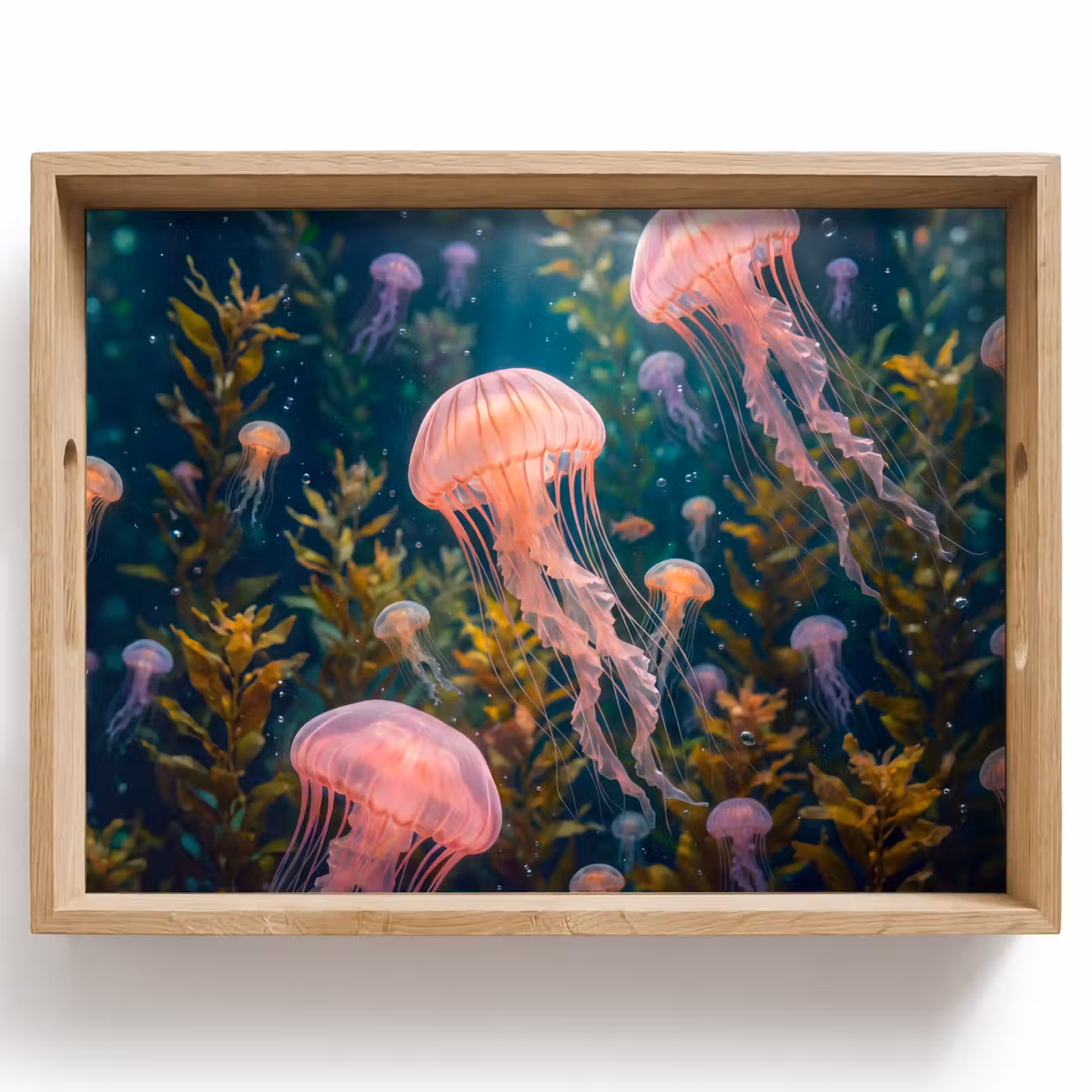 Dienblad - Kwal - Roze - Onderwater - Zeeleven - Dieren — 1