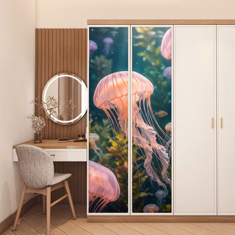 Deursticker - Kwal - Roze - Onderwater - Zeeleven - Dieren — 5