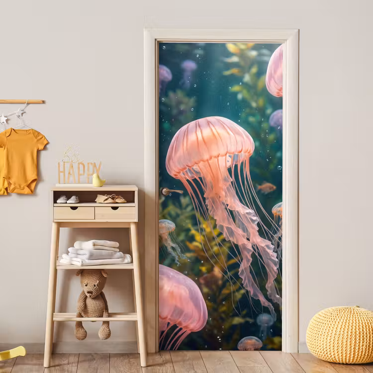Deursticker - Kwal - Roze - Onderwater - Zeeleven - Dieren — 6