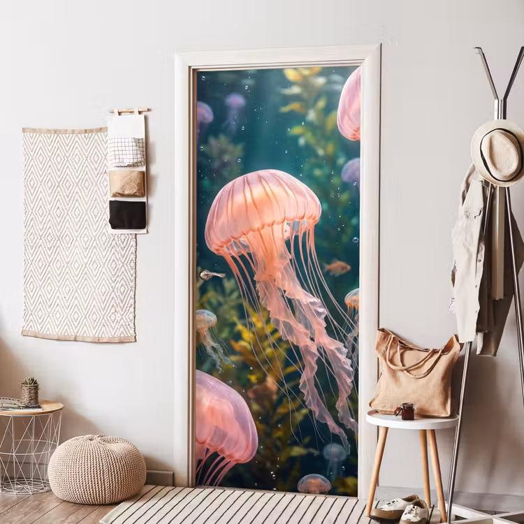 Deursticker - Kwal - Roze - Onderwater - Zeeleven - Dieren — 8