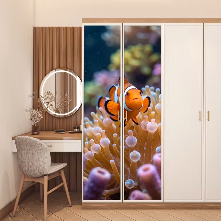 Deursticker - Vis - Koraal - Onderwater - Oranje - Dieren — 5