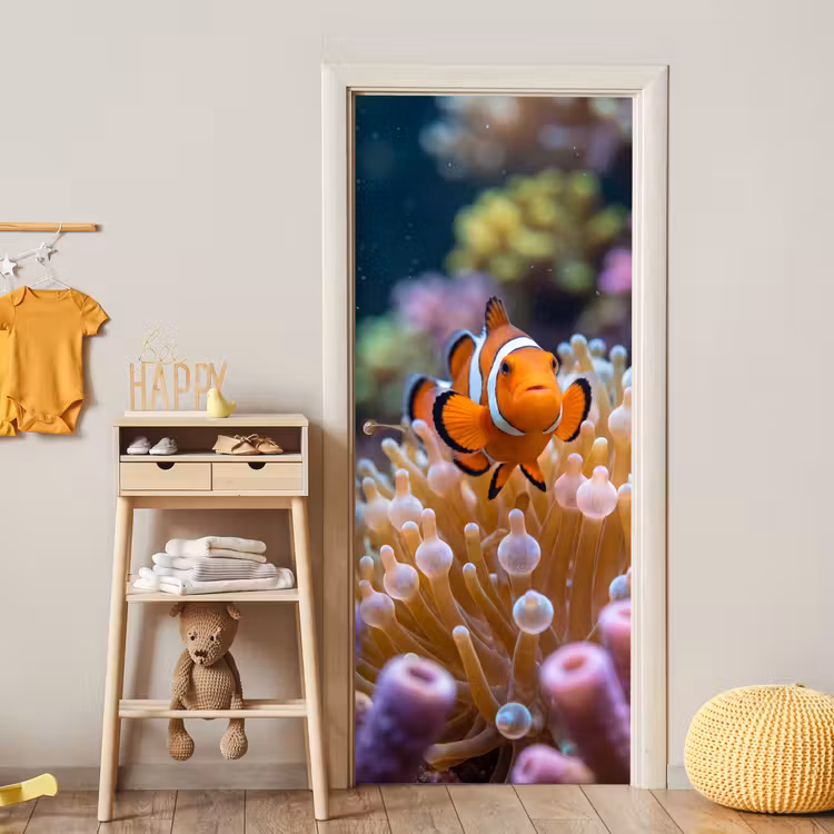 Deursticker - Vis - Koraal - Onderwater - Oranje - Dieren — 6