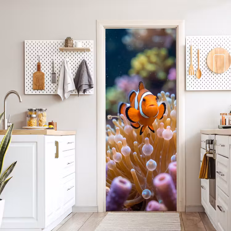 Deursticker - Vis - Koraal - Onderwater - Oranje - Dieren — 7