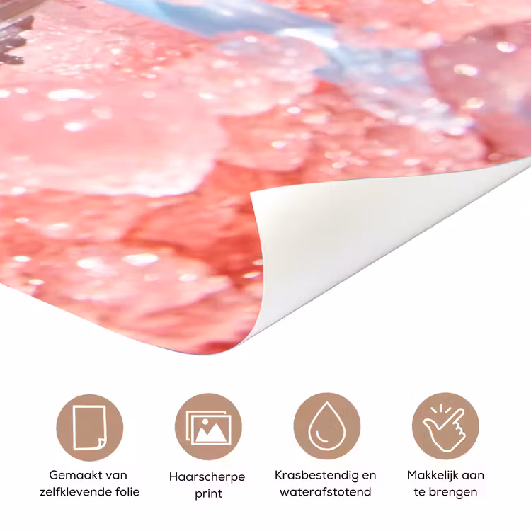Deursticker - Vrouw - Drank - Zomer - Roze - Blauw — 3