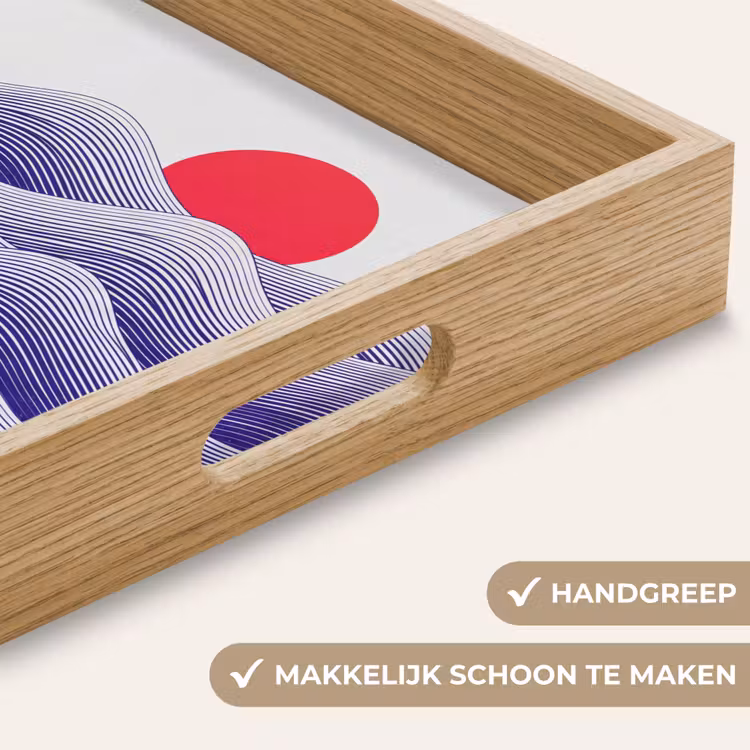 Dienblad - Golven - Zon - Natuur - Abstract - Rood — 5