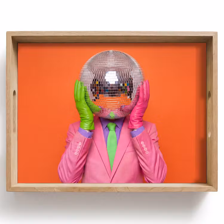 Dienblad - Kunst - Disco bal - Kleurrijk - Modern - Studio — 1