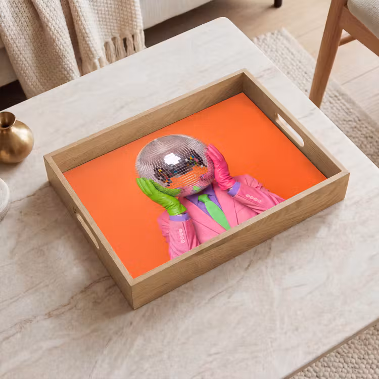 Dienblad - Kunst - Disco bal - Kleurrijk - Modern - Studio — 2