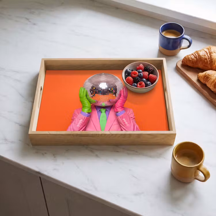 Dienblad - Kunst - Disco bal - Kleurrijk - Modern - Studio — 4