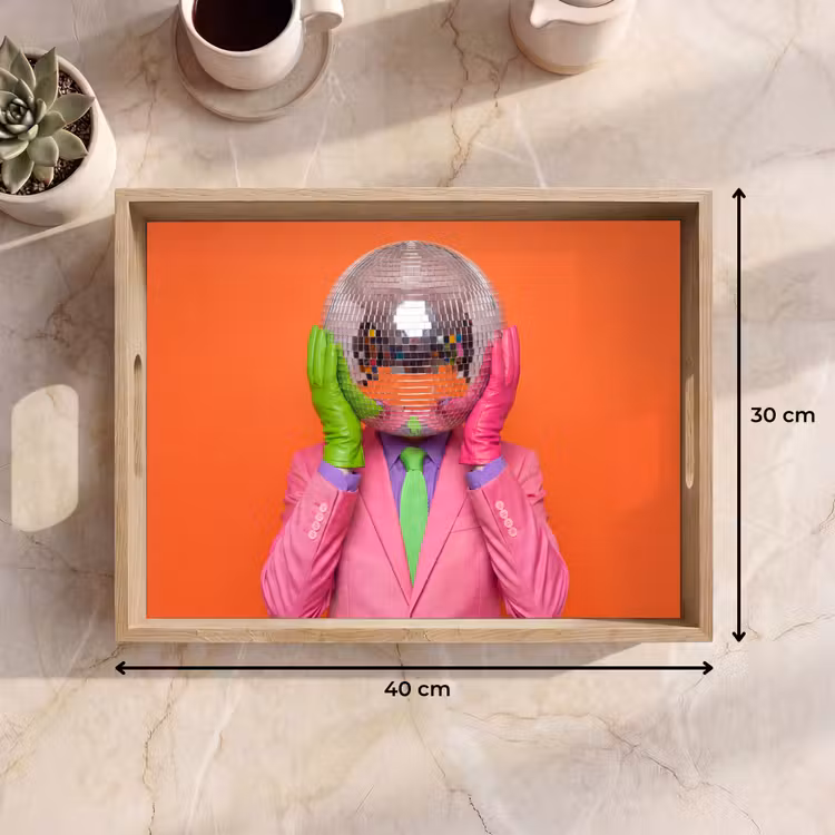Dienblad - Kunst - Disco bal - Kleurrijk - Modern - Studio — 9