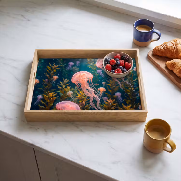 Dienblad - Kwal - Roze - Onderwater - Zeeleven - Dieren — 4
