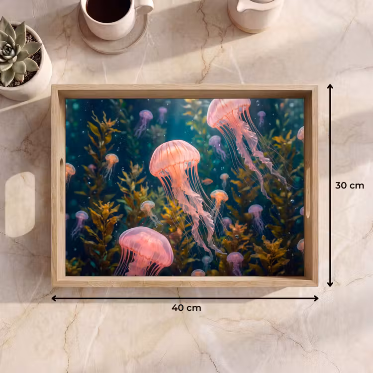 Dienblad - Kwal - Roze - Onderwater - Zeeleven - Dieren — 9