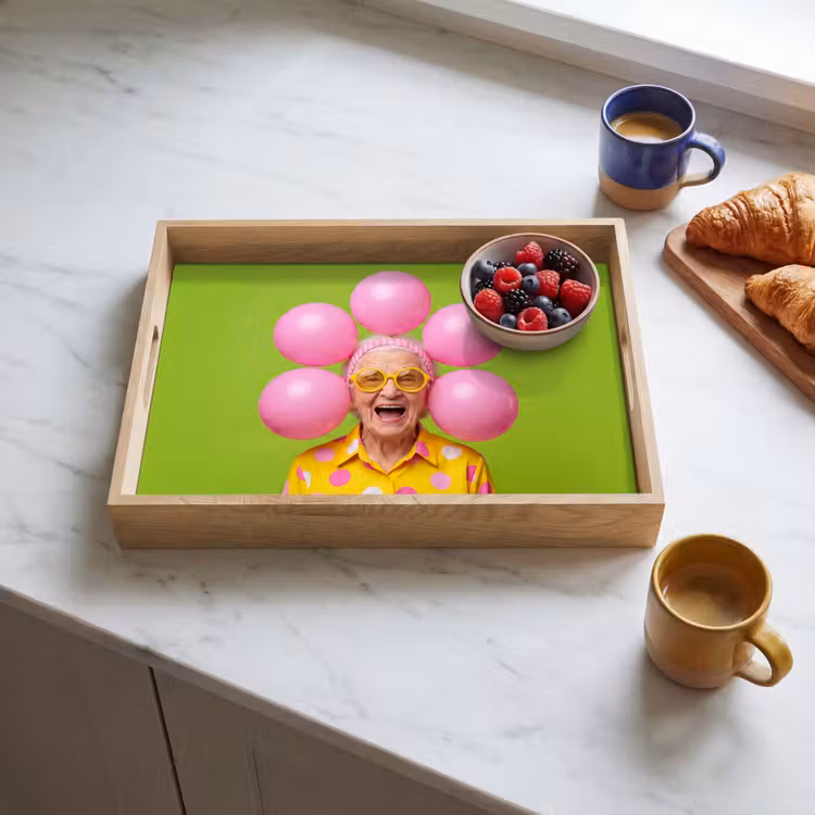 Dienblad - Mens - Ballonnen - Feest - Kleurrijk - Roze — 4