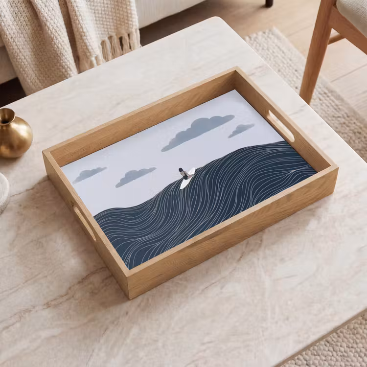 Dienblad - Persoon - Surfen - Oceaan - Natuur - Modern — 2