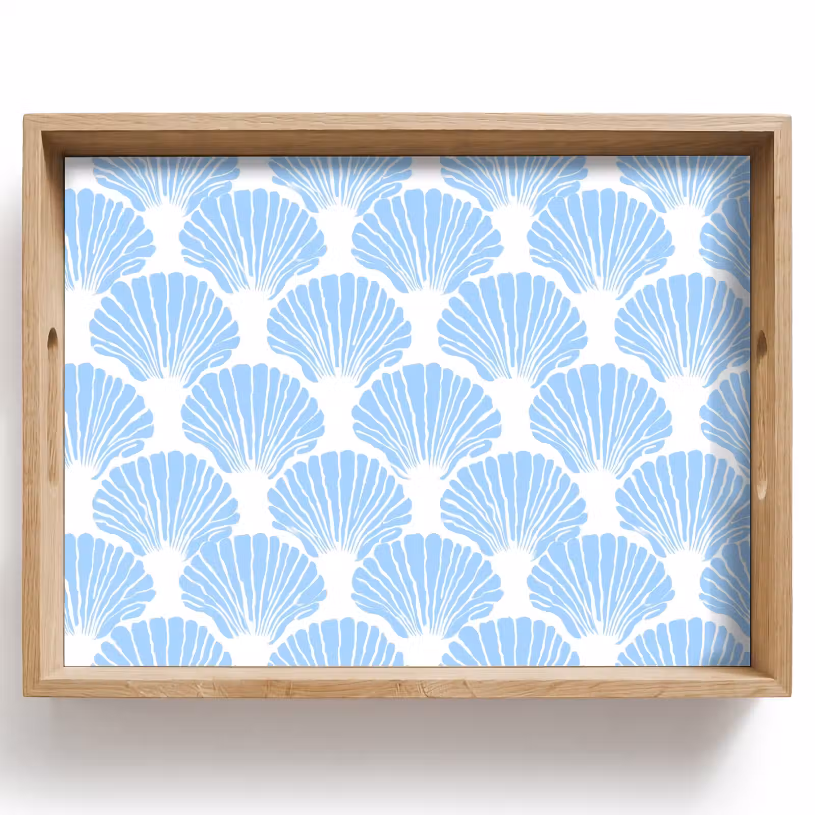 Dienblad - Blauw - Wit - Schelpen - Grafisch - Structuur — 1