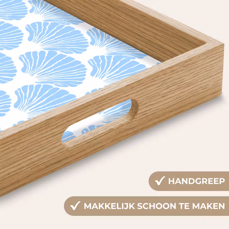 Dienblad - Blauw - Wit - Schelpen - Grafisch - Structuur — 5