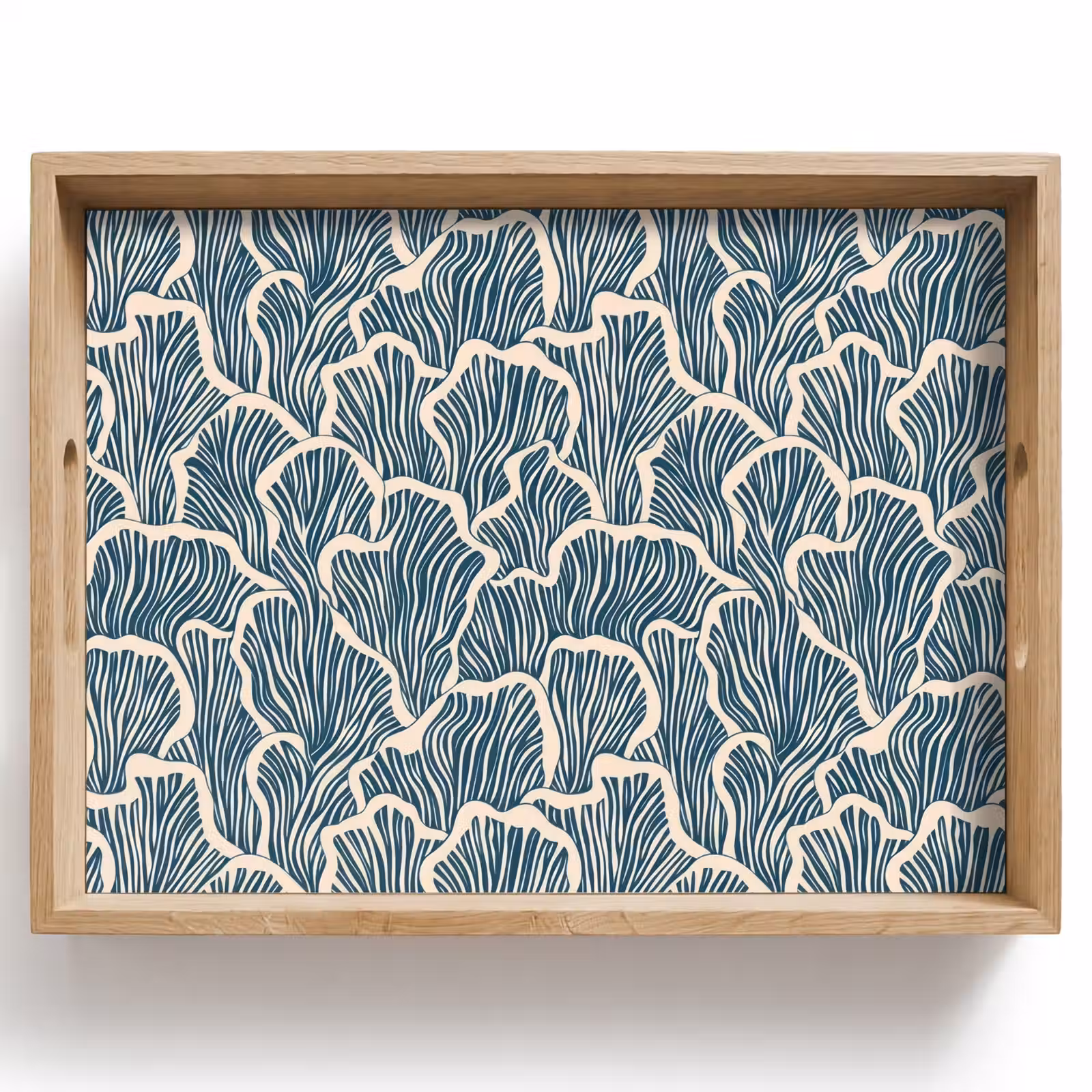 Dienblad - Organisch - Blauw - Crème - Schelpen — 1