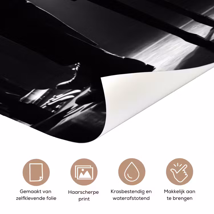 Deursticker - Persoon - Piano - Muziek - Zwart-wit - Podium — 3