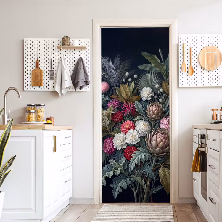 Deursticker - Planten - Tropisch - Botanisch - Donker - Groen — 7