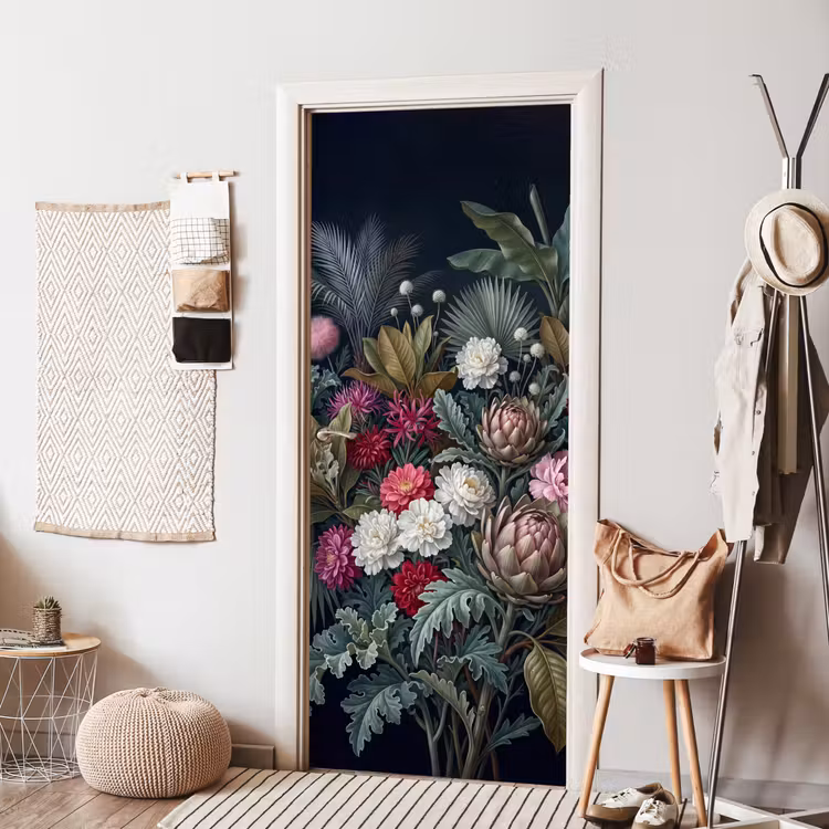 Deursticker - Planten - Tropisch - Botanisch - Donker - Groen — 8