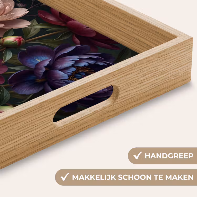 Dienblad - Bloemen - Boeket - Natuur - Modern - Donker — 5